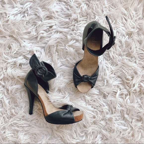 Pedro Garcia Shoes - • Pedro Garcia • Knot Front Ankle Sandal Heels 10